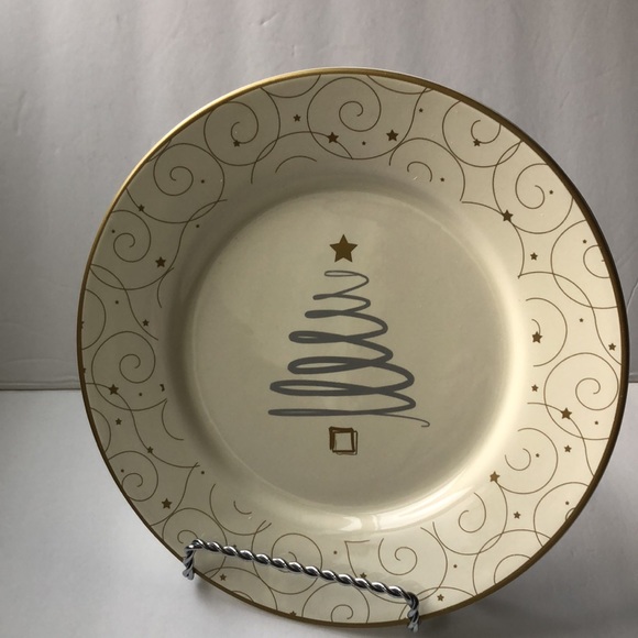 Russ Berrie Snowlit Settings Whimsical Set Dessert Luncheon Christmas Plates - Picture 3 of 13